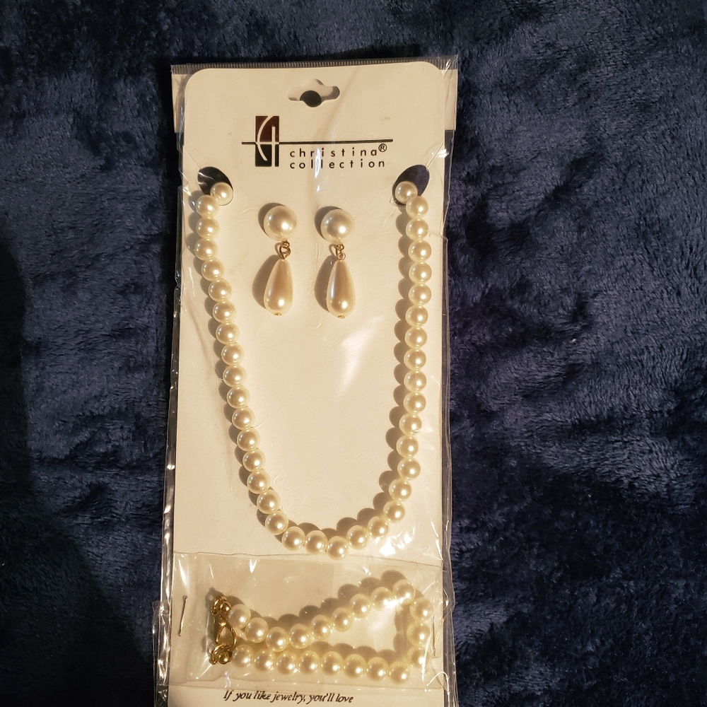 Christina Collection Faux Pearl Set